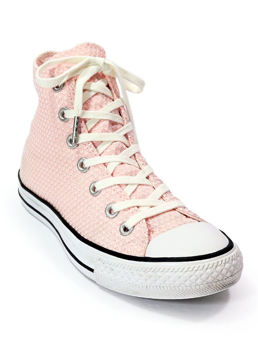 Converse Women's CTAS High Top Sneaker Vapor Pink Waffle Knit Athletic Shoe 6.5